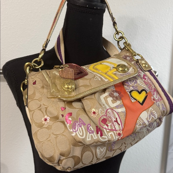 Coach Poppy Graffiti Groovy 15040 handbag 3 tags - Picture 7 of 14
